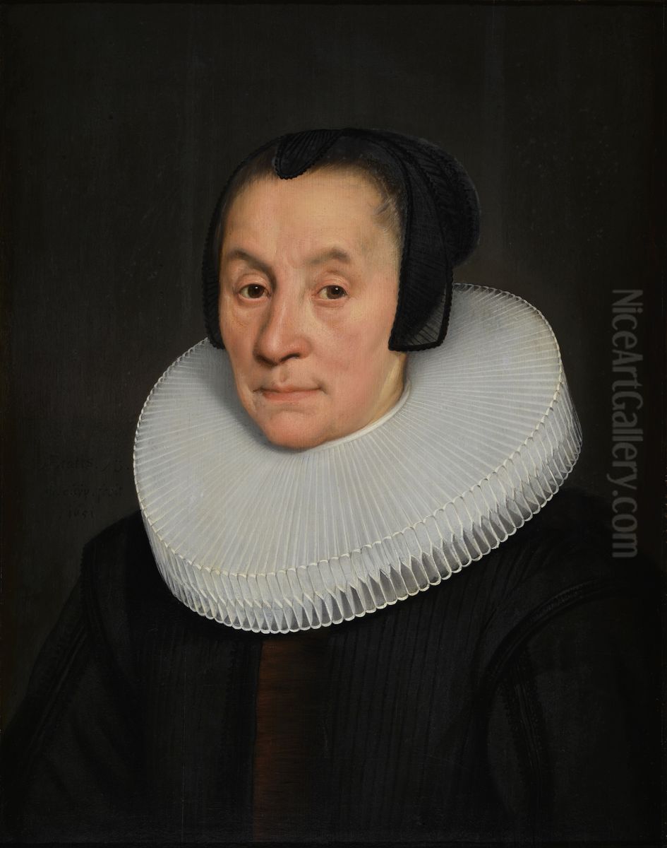 Portrait of Anna Luls  (1578-1657) Oil Painting by Jacob Gerritsz. Cuyp