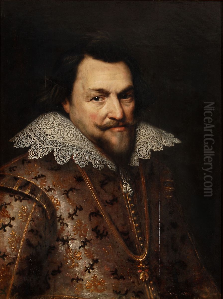 Portret van Philips Willem, Prins van Oranje Oil Painting by Michiel Jansz. van Mierevelt