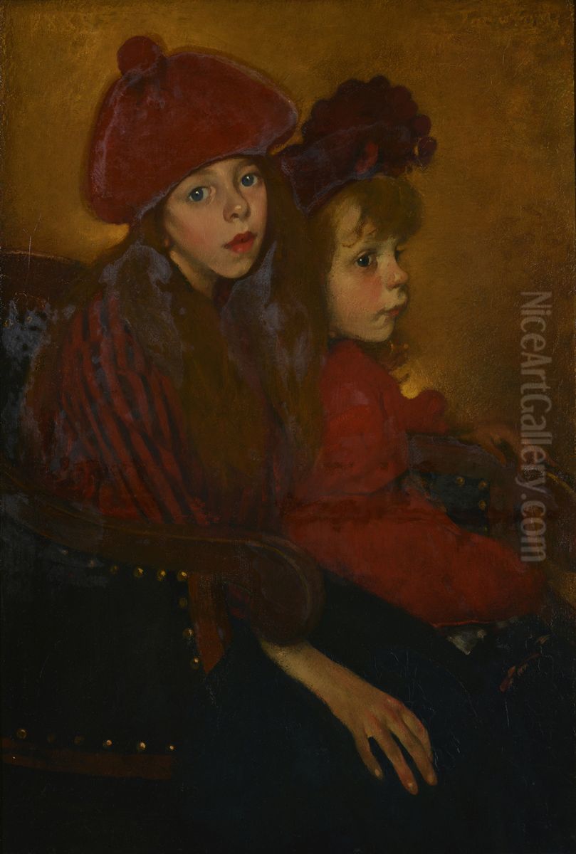 Kinderen Oil Painting by Jacobus Van Looy