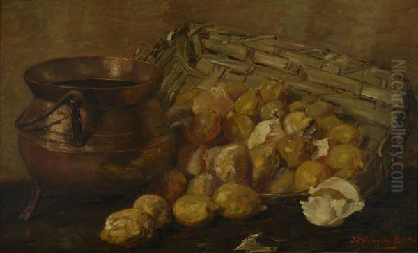 Vruchtstilleven Oil Painting by Sina Mesdag-van Houten