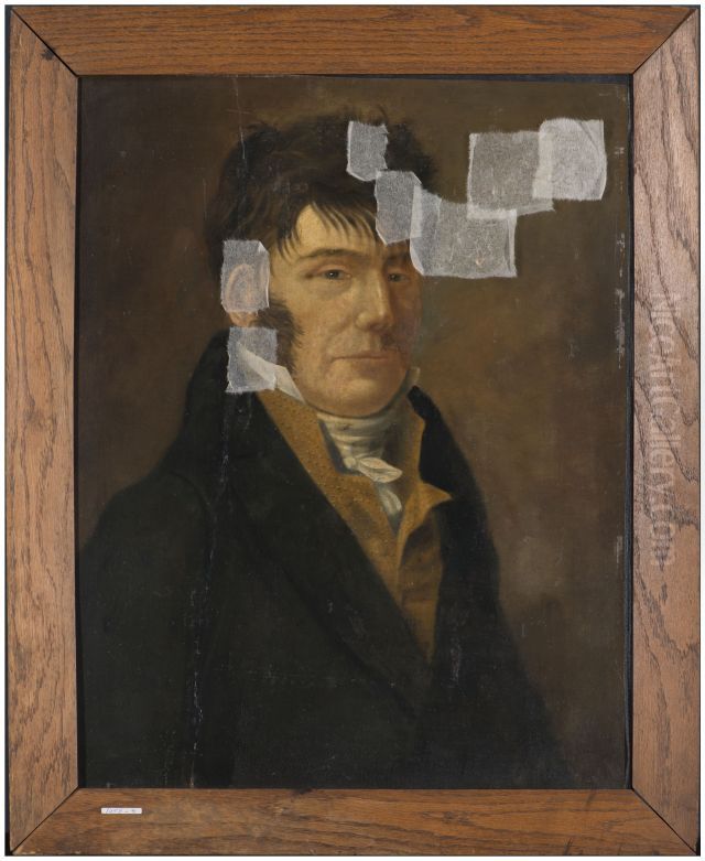 Portret van Petrus Jacobus Suringar Oil Painting by Carel Jacob van Baar van Slangenburgh