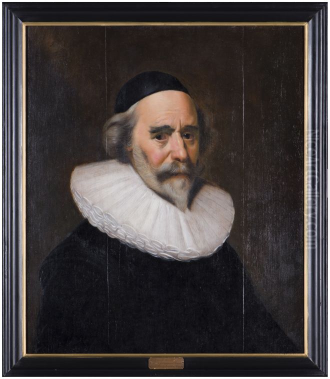 Portret van professor Johannes van den Sande Oil Painting by Wybrand de Geest
