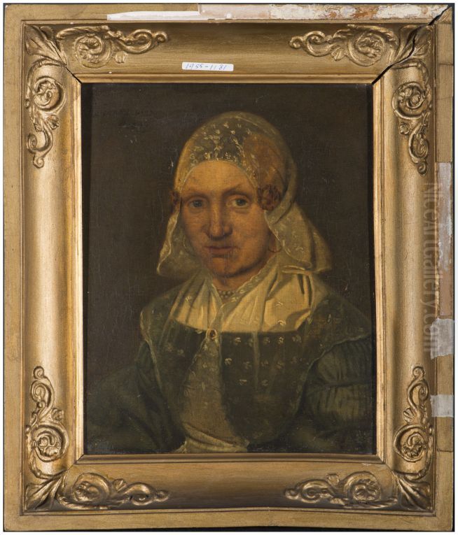Portret van een onbekende vrouw Oil Painting by Hendrik Schaaff