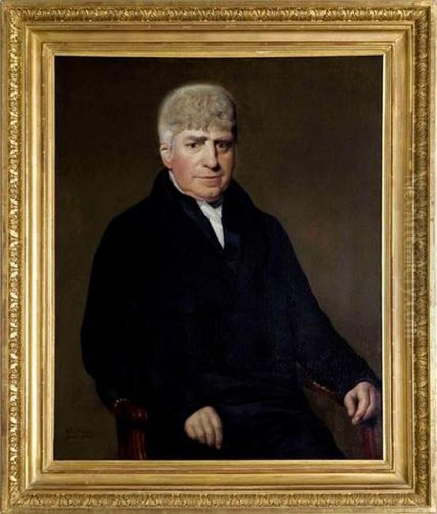 Portrait of Pier Zeper (1761-1845) Oil Painting by Willem Bartel Van Der Kooi