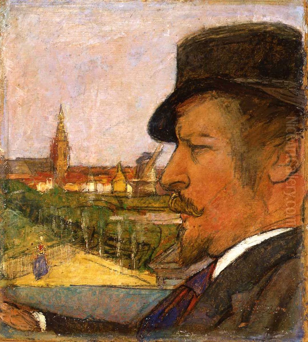 Portrait of Hidde Nijland Oil Painting by Jan Toorop