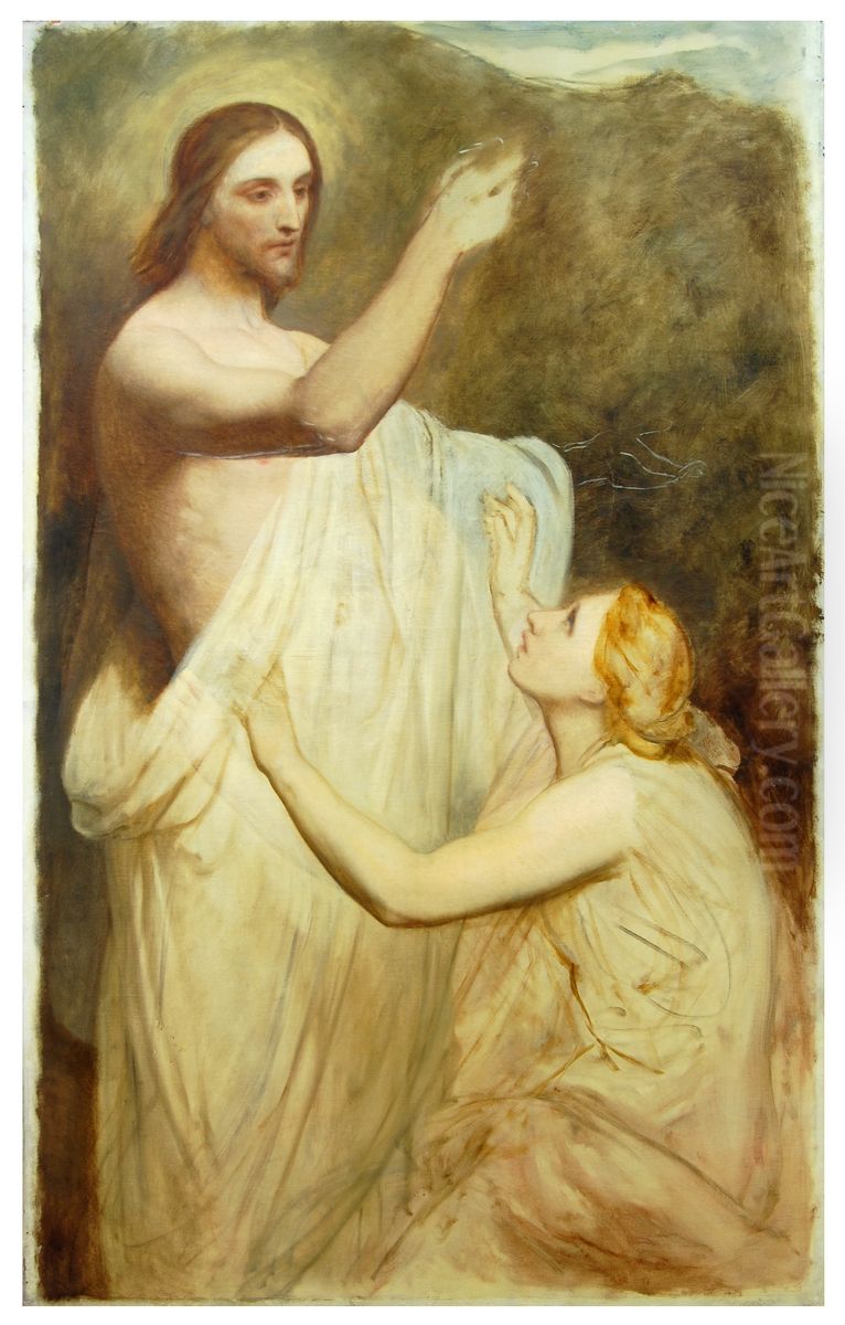 Christus verschijnt aan Maria Magdalena Oil Painting by Ary Scheffer