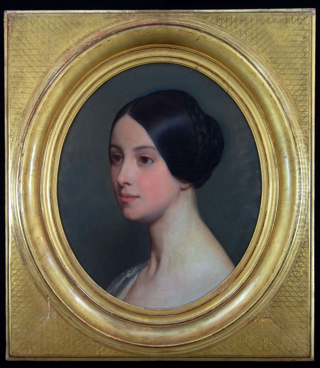 Studiekop Oil Painting by Ary Scheffer