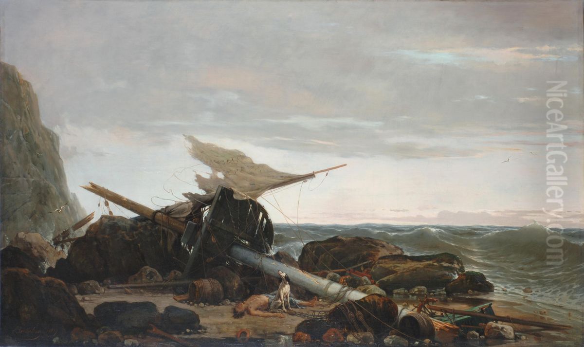 After the Storm Oil Painting by Pierre-Emile Berthelemy After the Storm Oil Painting by Pierre-Emile Berthelemy