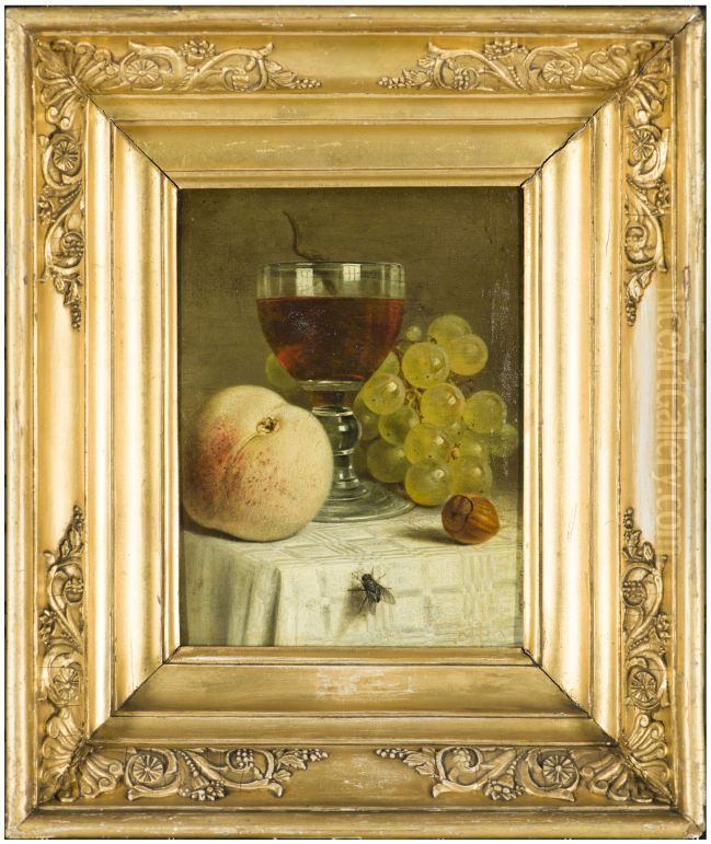 Stilleven van vruchten op tafel Oil Painting by Eelke Jelles Eelkema