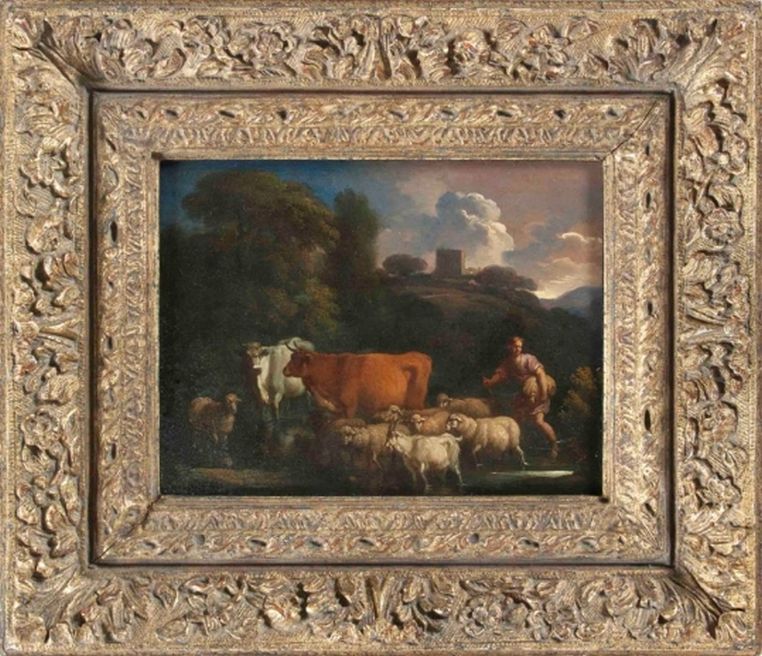 Italianiserend landschap Oil Painting by Nicolaes Pieterszoon Berchem