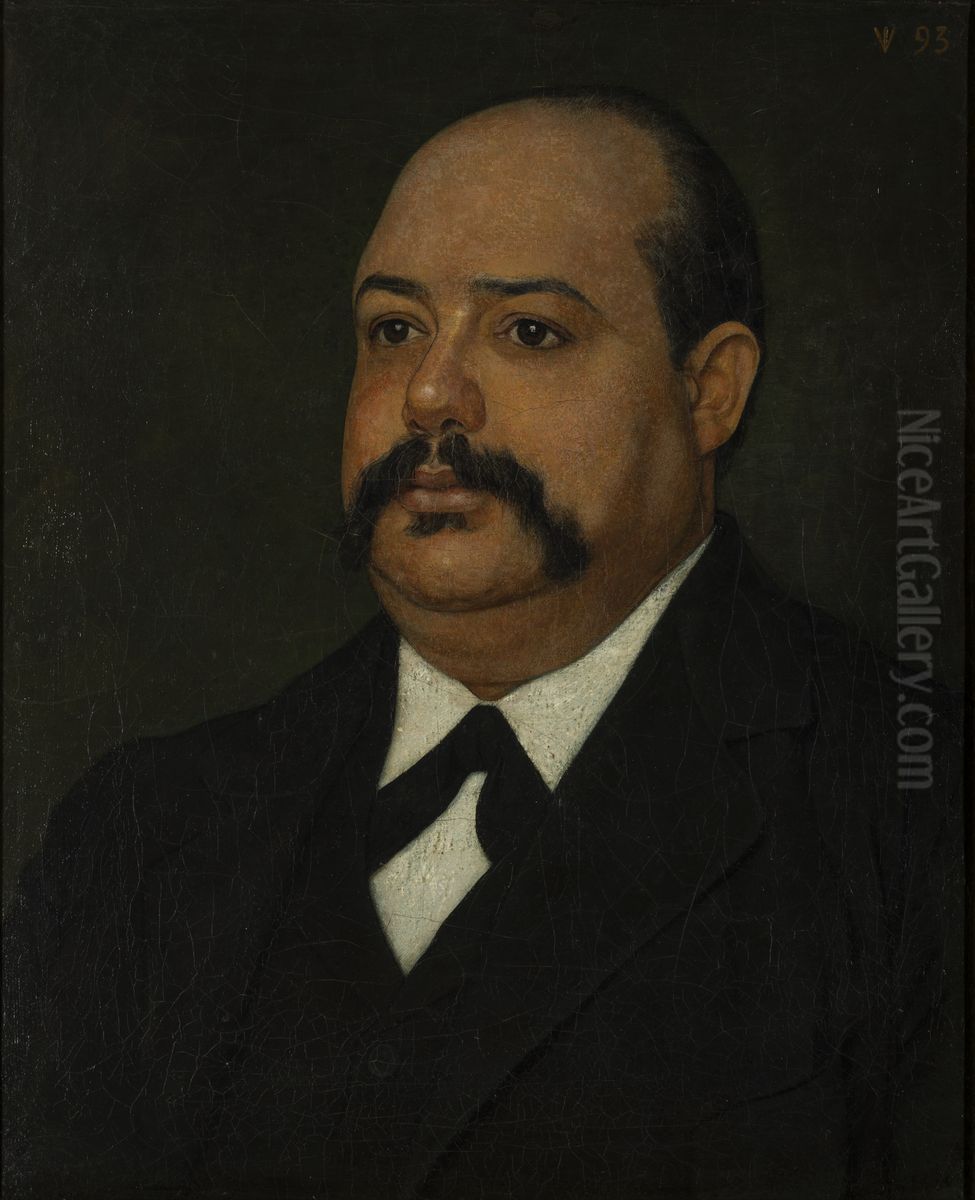 Portrait of Henri Gelius Samson (1856-1921) Oil Painting by Jan Veth