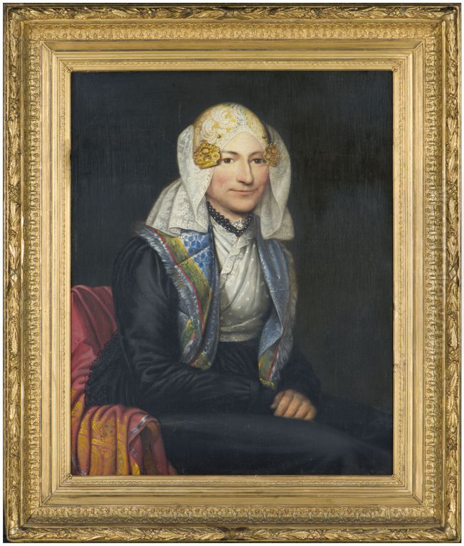 Portrait of Maria Jans Uurhaan (1783-1829) Oil Painting by Gosling Posthumus