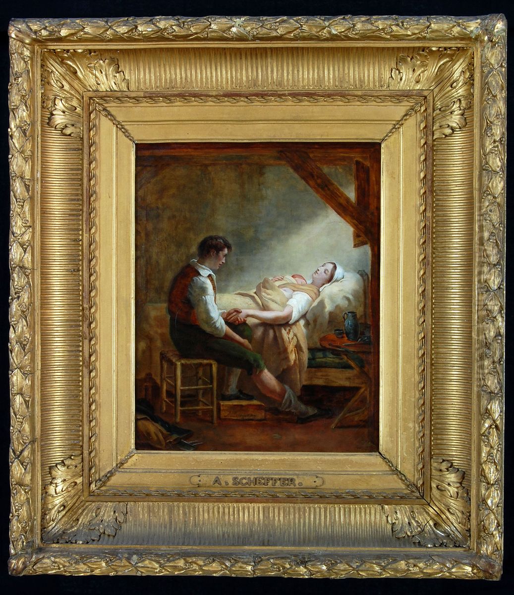 Woman in Childbirth Oil Painting by Ary Scheffer
