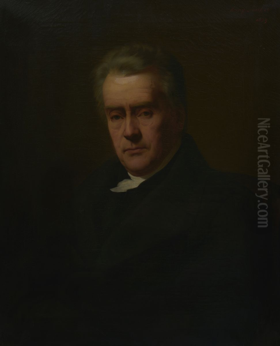 Portret van Arnoldus Lamme (1771-1865) Oil Painting by Hendrik Scheffer