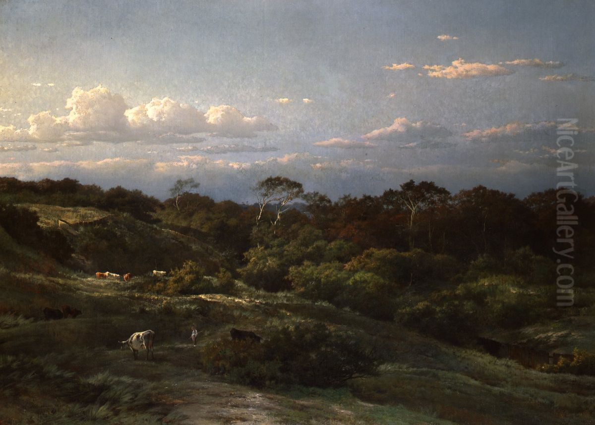 De Haarlemse duinen Oil Painting by Louwrens Hanedoes