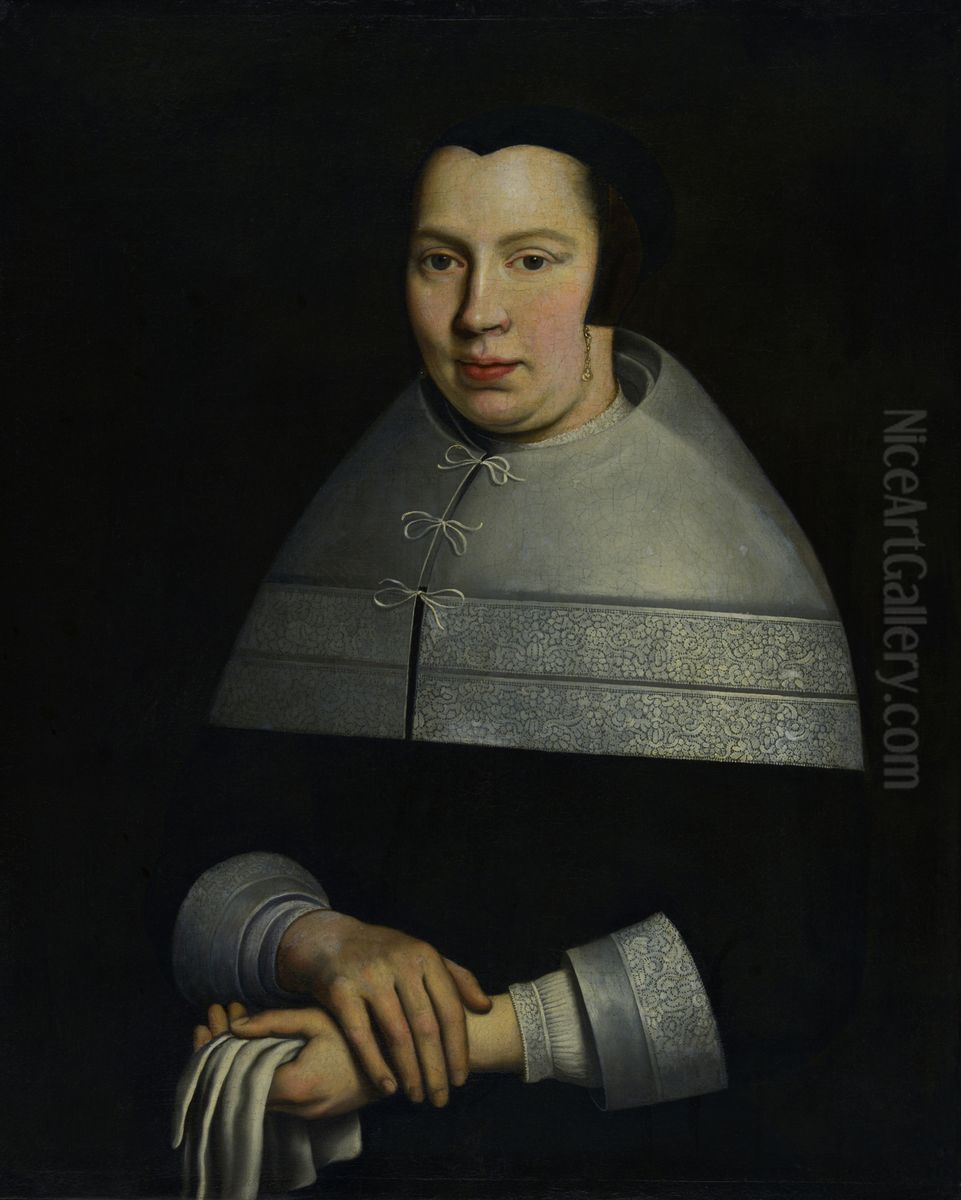 Portrait of Maria Stoop (1631-1709) Oil Painting by Samuel Van Hoogstraten
