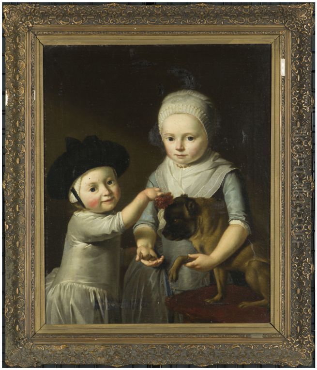 Zusjes Wiegersma Oil Painting by Dirk Ploegsma