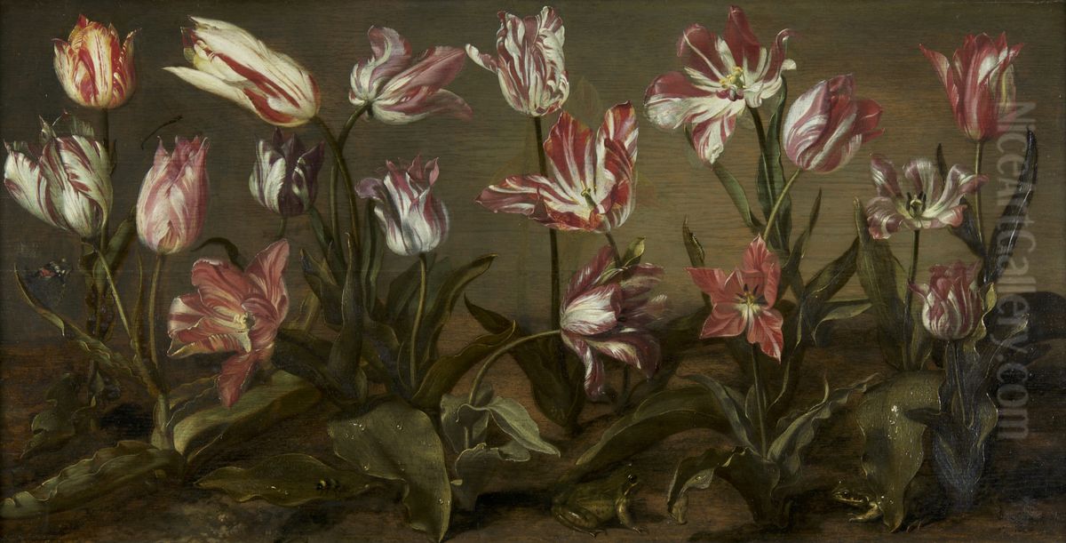 Een veldje met bloeiende tulpen Oil Painting by Jacob Gerritsz. Cuyp