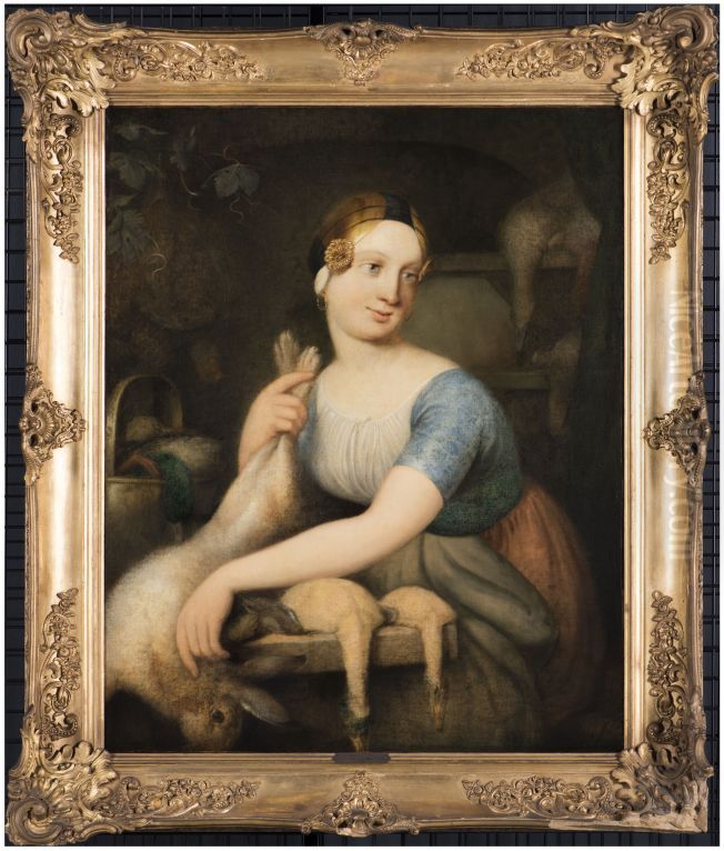 Friese wildverkoopster Oil Painting by Otto De Boer