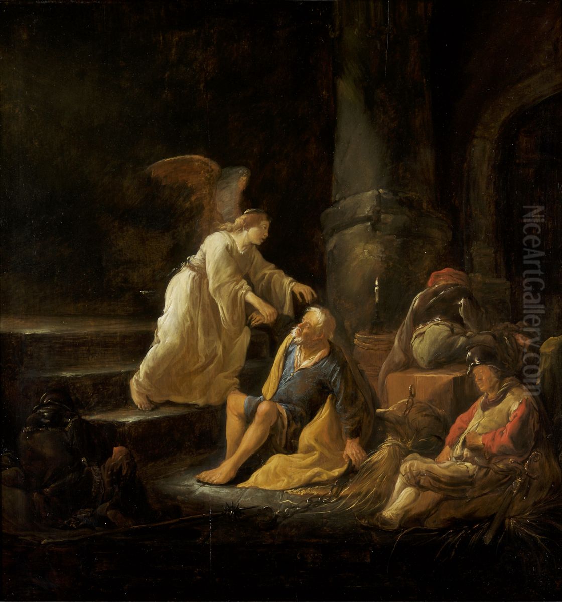 De bevrijding van Petrus uit de gevangenis Oil Painting by Benjamin Gerritsz Cuyp