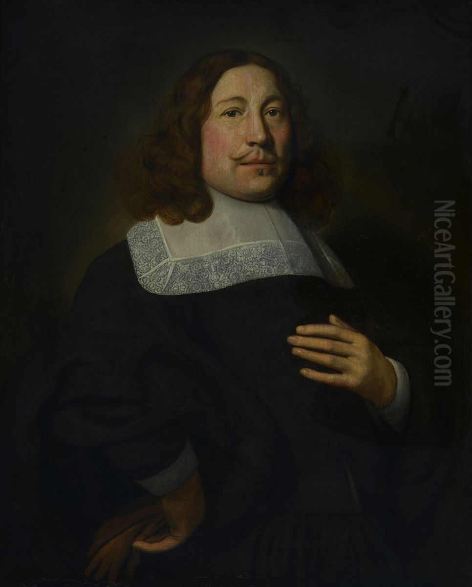 Portrait of Jacob Ouzeel (1601-1666) Oil Painting by Samuel Van Hoogstraten