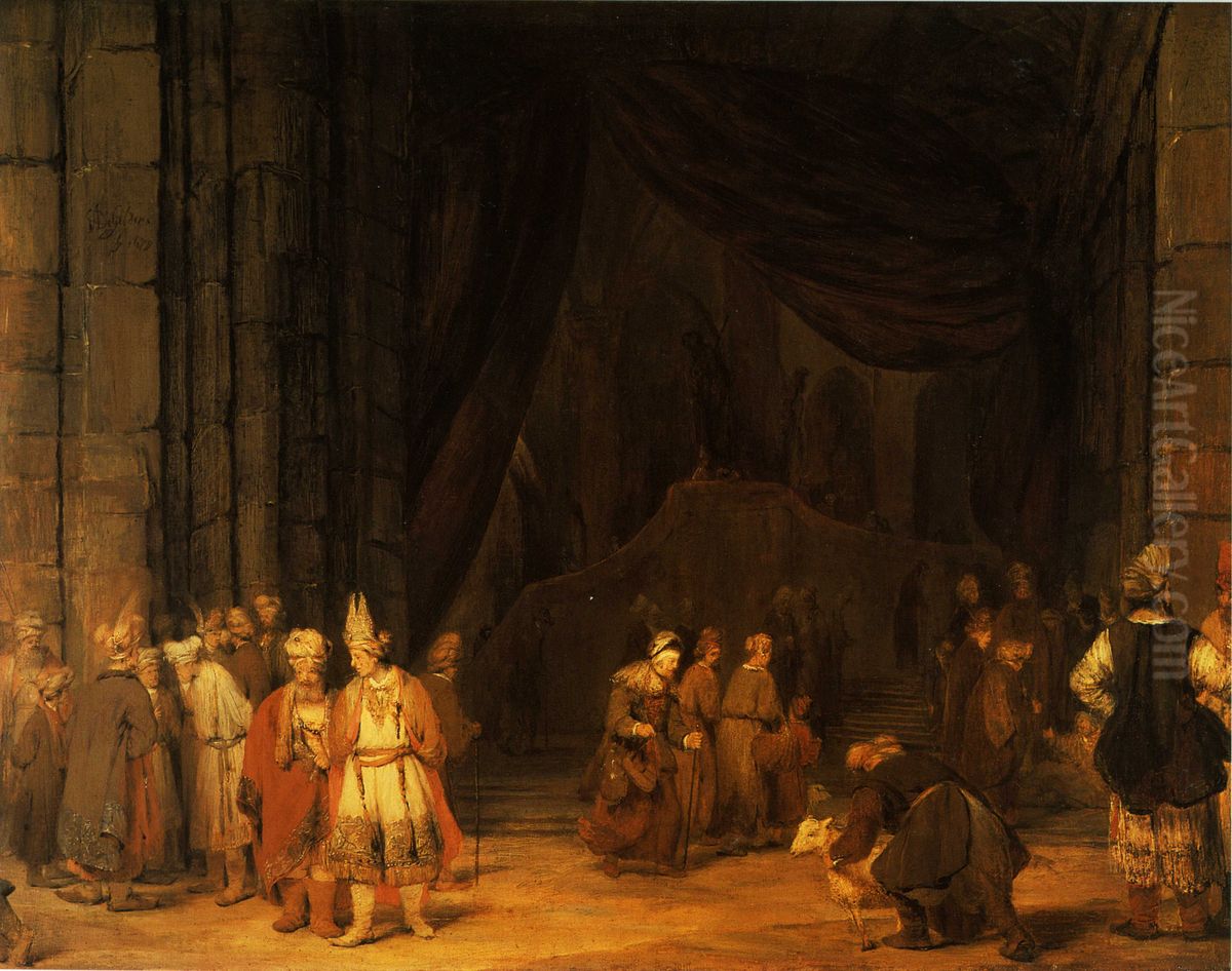 De voorhof van de tempel Oil Painting by Arent de Gelder