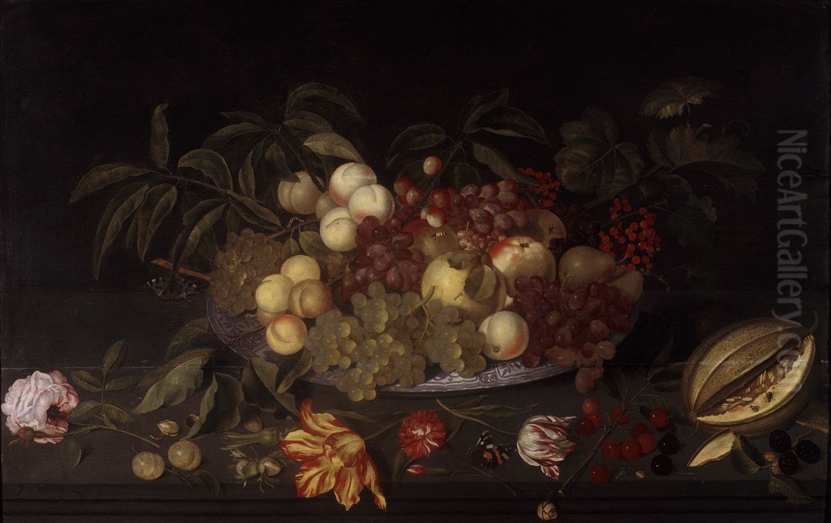 fruit and flowers Oil Painting by Johannes Bosschaert
