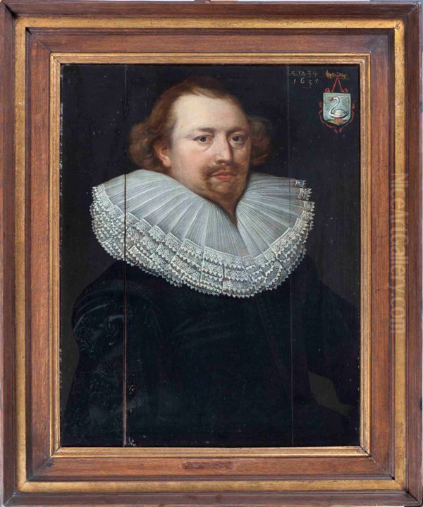 Portret van Dirck van Fogelsangh Oil Painting by Jan de Stomme