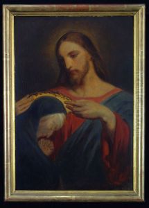 Christus, de doornenkroon plaatsende op het hoofd van koningin Maria Amelia