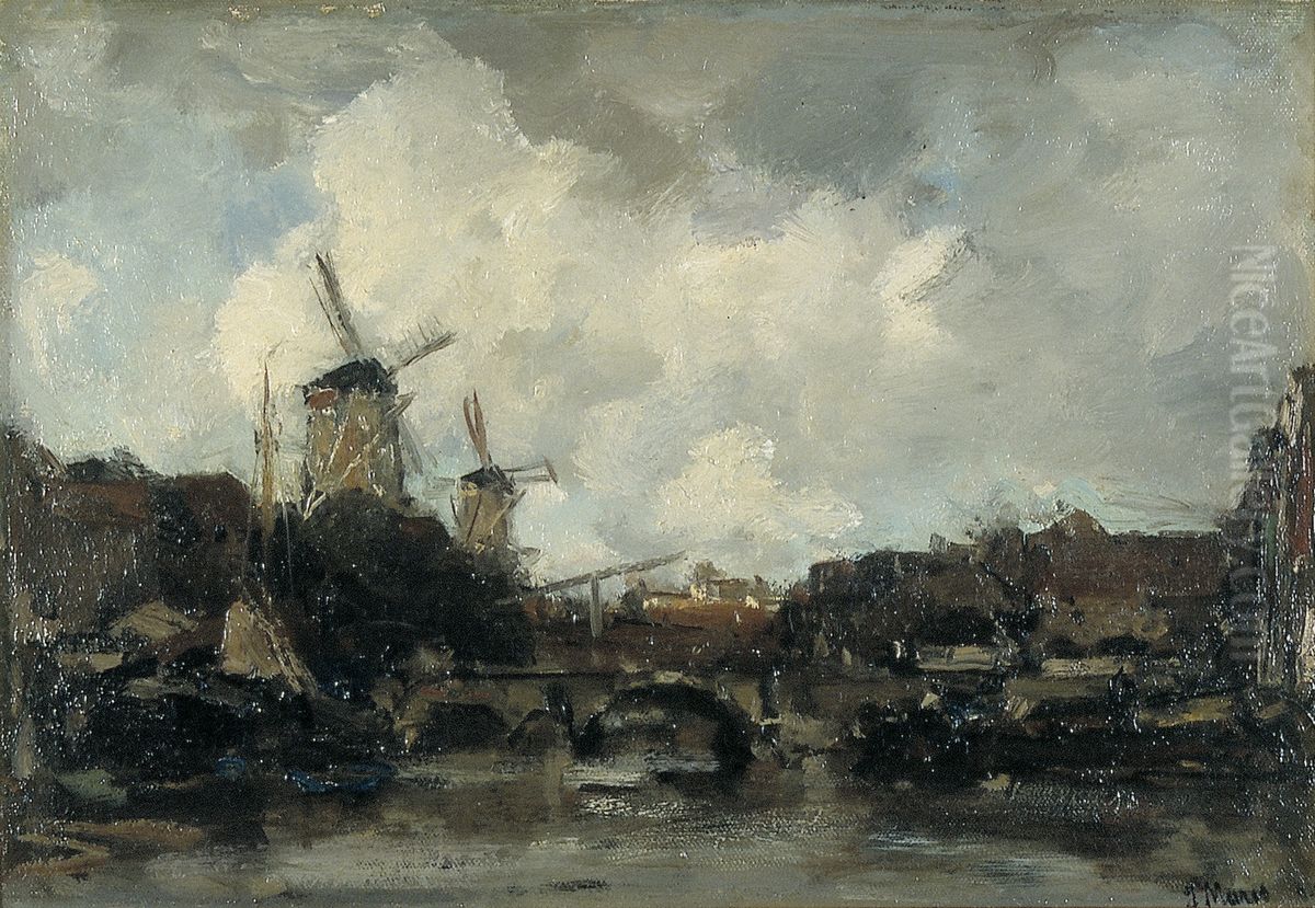 Havengezicht Oil Painting by Jacob Maris