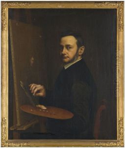 Portret van schilder J.H.Doodkorte, te Leeuwarden