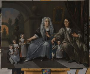 Portret of the family Meinardus Doting (....-1738) and Sara Acronius (....-....)
