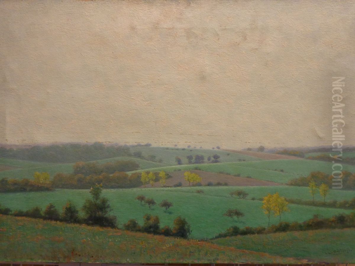 Heuvelachtig landschap Oil Painting by Hermannus Adrianus van Oosterzee