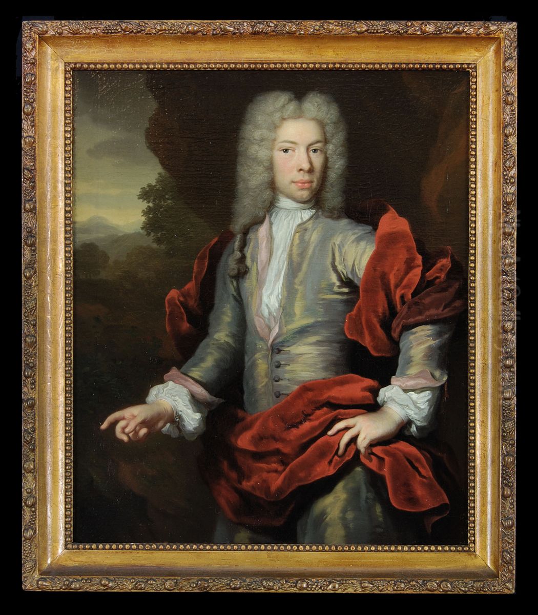 Portrait of Pieter Calkoen (1705-1747) Oil Painting by Arnold Boonen