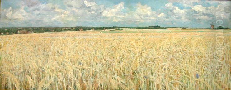 Tussen het koren Oil Painting by Gerrit Haverkamp