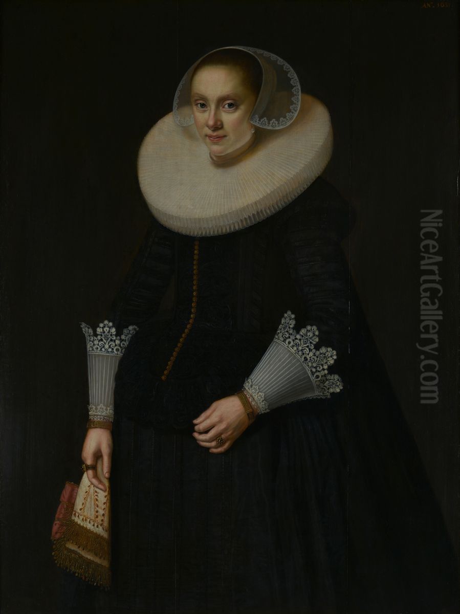 Portrait of a woman Oil Painting by Nicolaes Eliaszoon Pickenoy