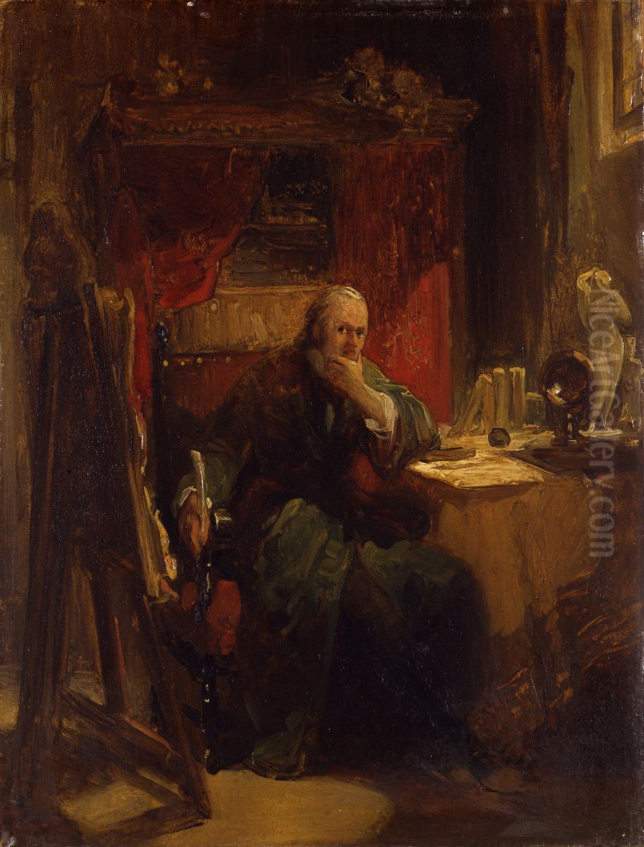 Portret van Johannes Immerzeel Oil Painting by Nicolaas Pieneman