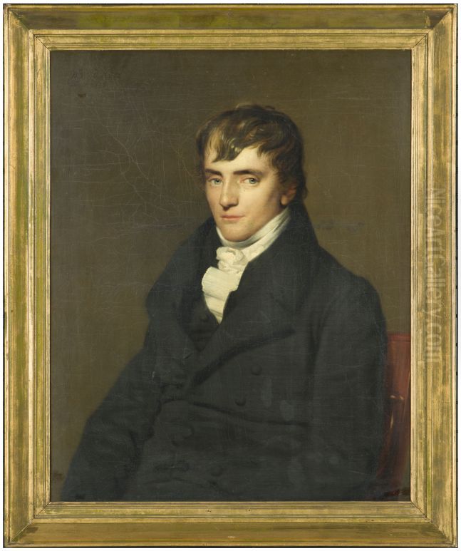 Portrait of Willem Hendrik Suringar (1790-1872), koopman, stichter van het Ned. Genootschap tot zedelijke verbetering van gevangenen Oil Painting by Willem Bartel Van Der Kooi Portrait of Willem Hendrik Suringar (1790-1872), koopman, stichter van het Ned. Genootschap tot zedelijke verbetering van gevangenen Oil Painting by Willem Bartel Van Der Kooi