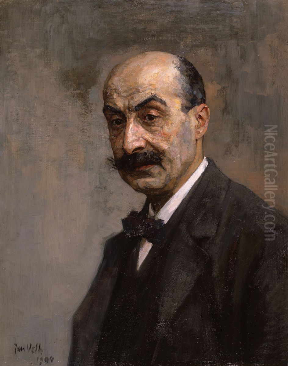Portrait of Max Liebermann (1847-1935) Oil Painting by Jan Veth