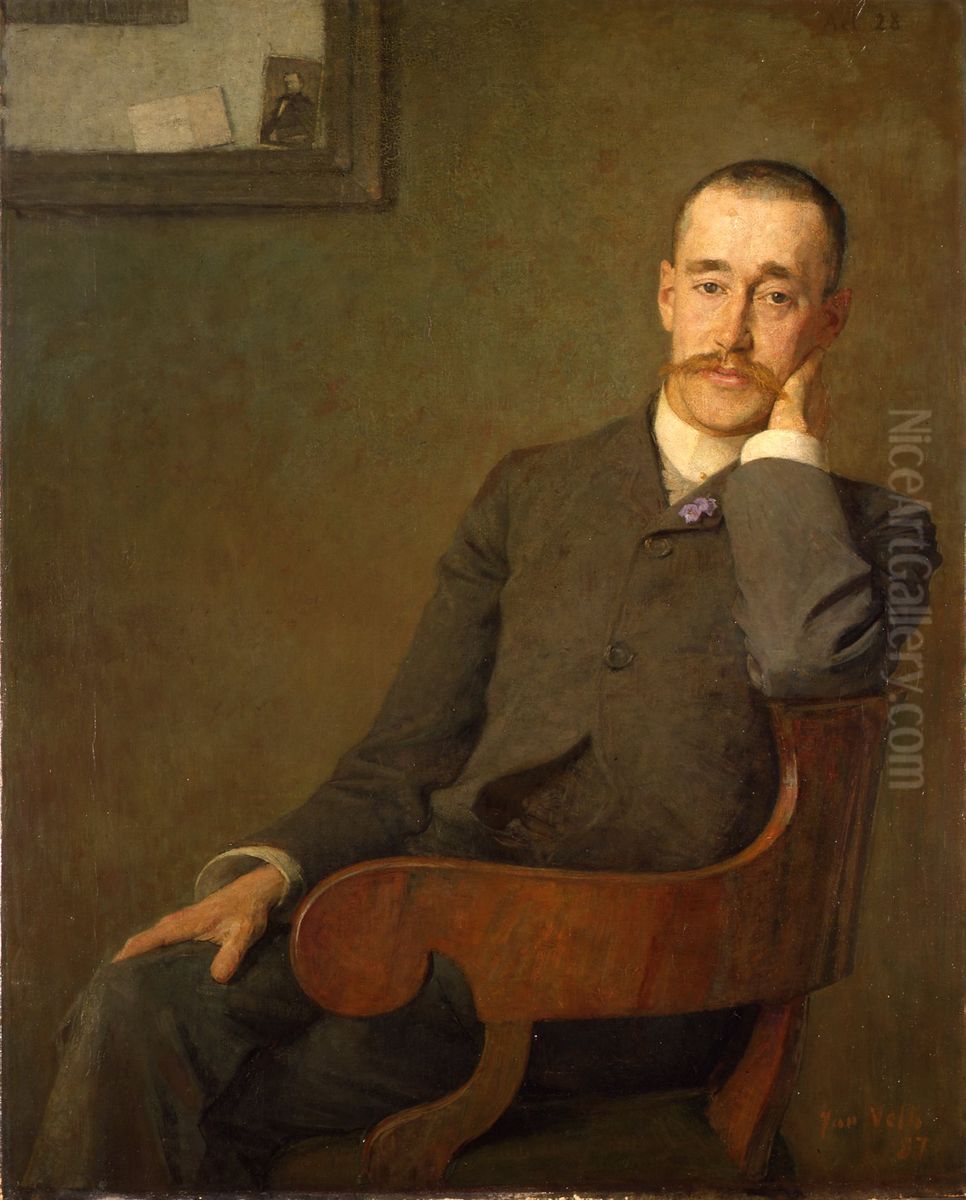 Portrait of Franc van der Goes (1859-1939) Oil Painting by Jan Veth
