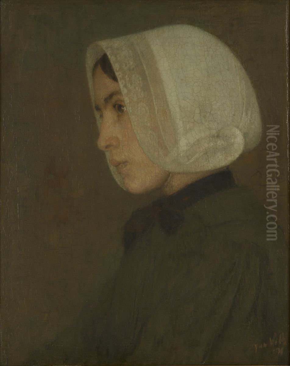 Heintje, een Goois meisje Oil Painting by Jan Veth