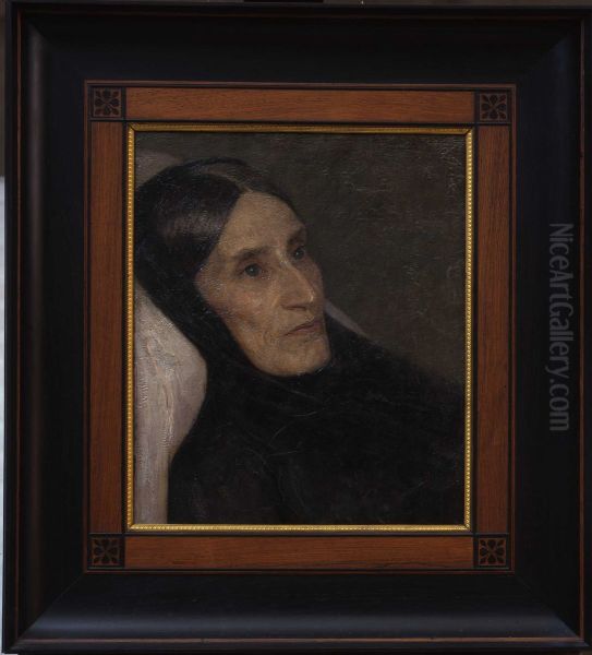 Portrait of Elisabeth van den Wall Bake (1839-1899) Oil Painting by Jan Veth