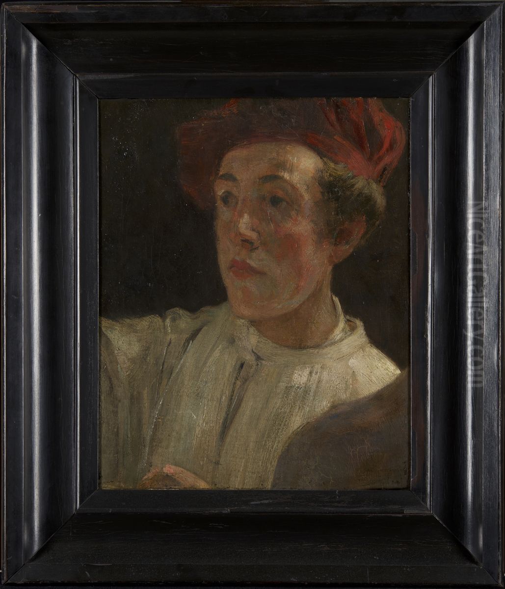 Portret van Lambertus Zijl Oil Painting by Jan Veth