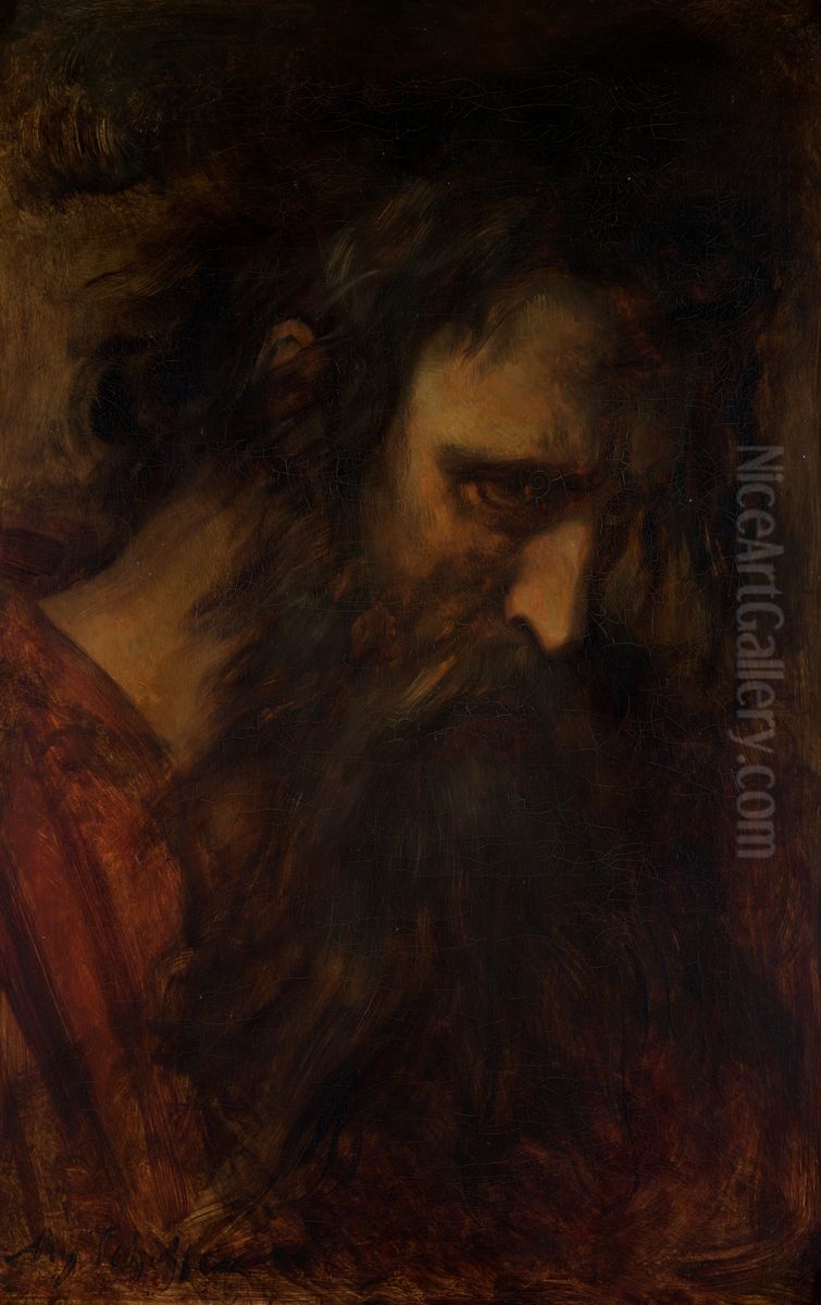 Ahasverus of De wandelende jood Oil Painting by Ary Scheffer