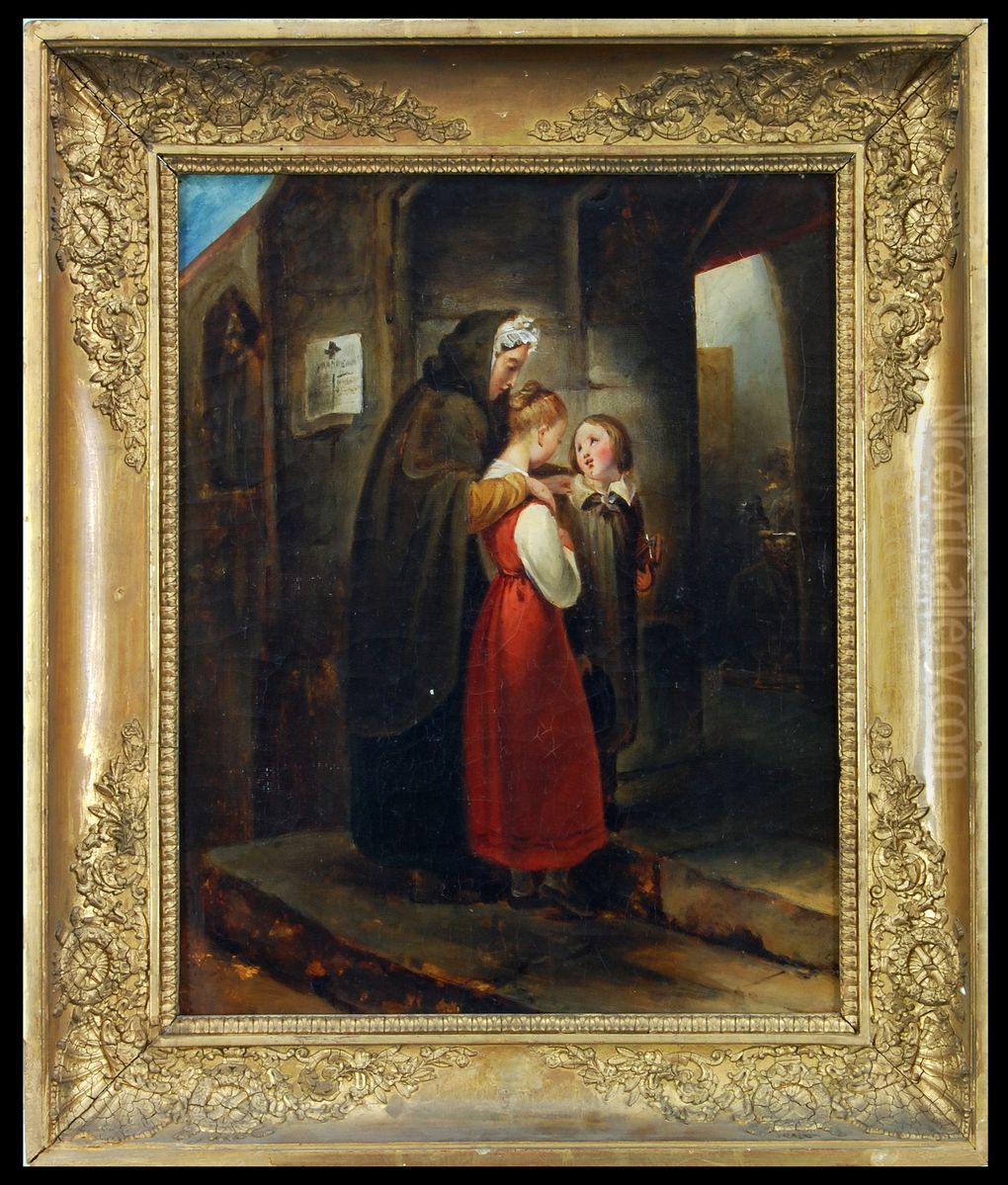 De herstellende moeder Oil Painting by Ary Scheffer