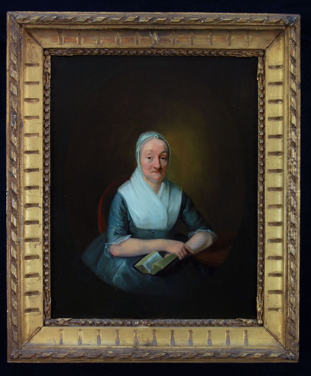 Portrait of Elisabeth Bonket (1733-?) Oil Painting by Johann Baptist Scheffer