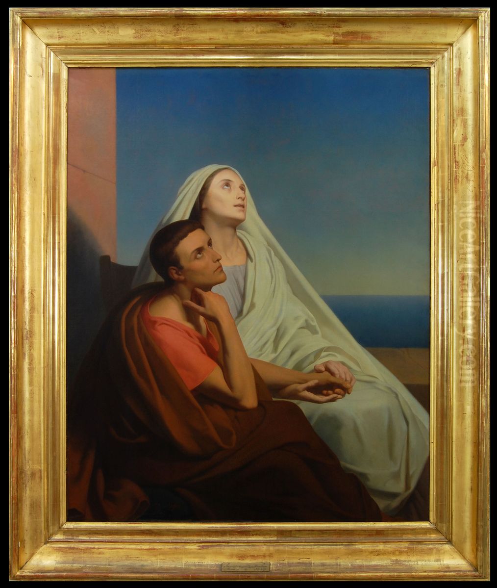 De Heilige Augustinus en zijn moeder Monica Oil Painting by Ary Scheffer