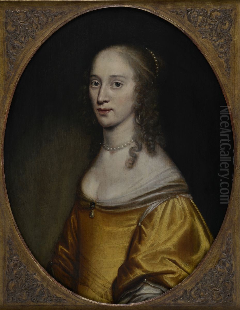 Portret van een vrouw Oil Painting by Paulus Lesire Portret van een vrouw Oil Painting by Paulus Lesire