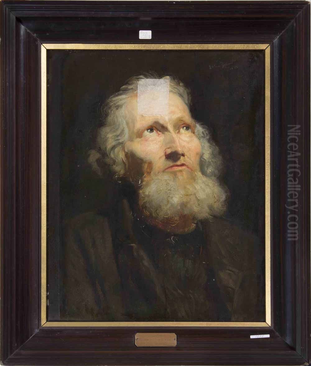Portret (modelstudie) van een oude man Oil Painting by Lawrence Alma-Tadema