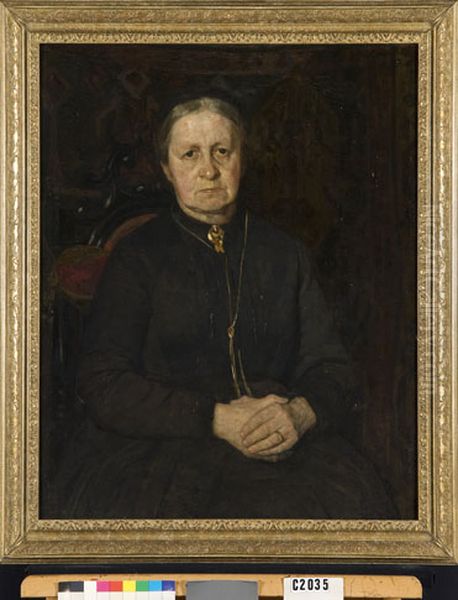 Anna Cornelia Giltay (1826-1887). Echtgenote van Gerardus Huibert Veth Oil Painting by Jan Veth